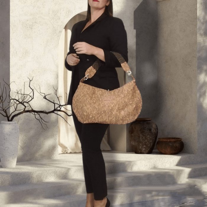 ΚΕΑ Χειροποίητη τσάντα ώμου από φελλό Ανυφαντού Anifantou