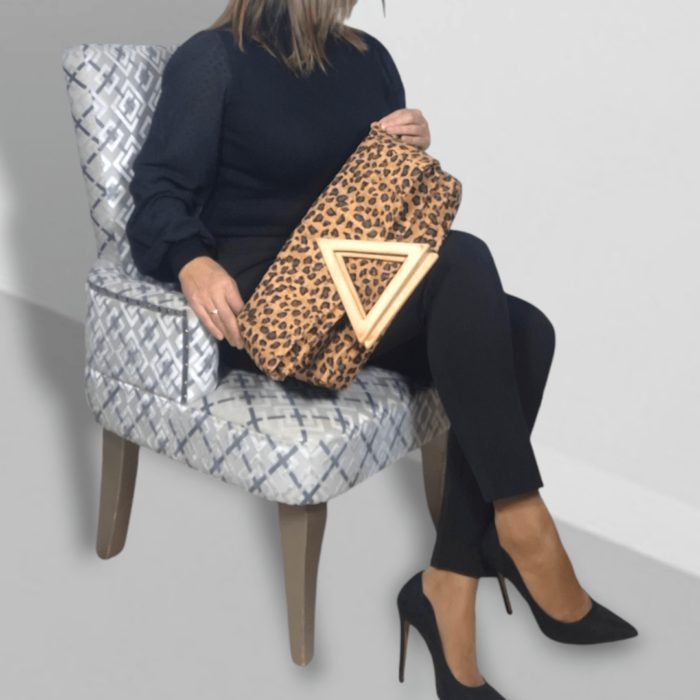 ΜΥΚΟΝΟΣ Χειροποίητη τσάντα χειρός από φελλό με ξύλινη λαβή Ανυφαντού Anifantou