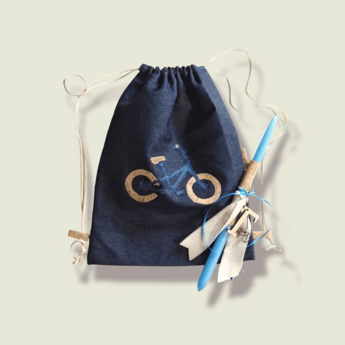 ΛΑΜΠΑΔΑ ΠΟΔΗΛΑΤΟ Χειροποίητο σετ δώρου Πάσχα με τσάντα Ανυφαντού Anifantou