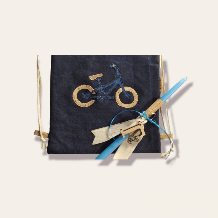 ΛΑΜΠΑΔΑ ΠΟΔΗΛΑΤΟ Χειροποίητο σετ δώρου Πάσχα με τσάντα Ανυφαντού Anifantou