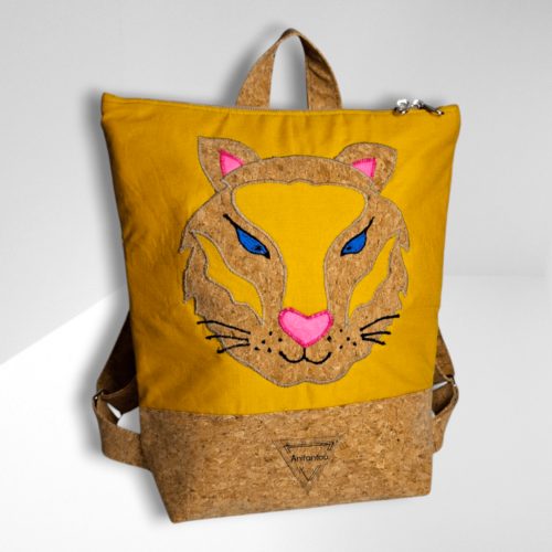 ΤΙΓΡΗ Χειροποίητο παιδικό σακίδιο πλάτης από φελλό Ανυφαντού