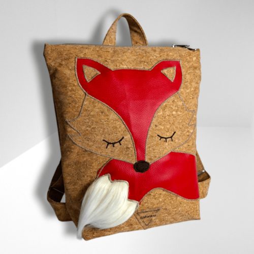 ΑΛΕΠΟΥ Χειροποίητο παιδικό σακίδιο πλάτης από φελλό Ανυφαντού Anifantou