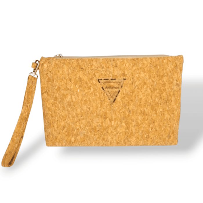 ΣΚΟΠΕΛΟΣ Χειροποίητο τσαντάκι χειρός από φελλό Ανυφαντού Anifantou