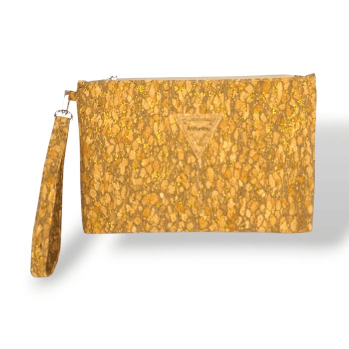 ΣΚΥΡΟΣ Χειροποίητο τσαντάκι χειρός από φελλό Ανυφαντού Anifantou