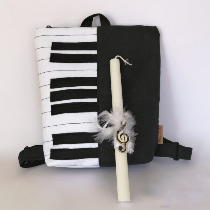 ΛΑΜΠΑΔΑ ΠΙΑΝΟ Χειροποίητο σετ δώρο Πάσχα με τσάντα Ανυφαντού Anifantou