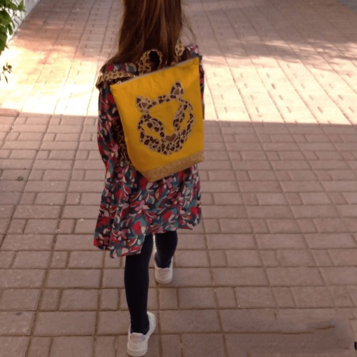 ΤΙΓΡΗ CORΚ LEOPARD Χειροποίητο παιδικό σακίδιο πλάτης από φελλό Ανυφαντού Anifantou