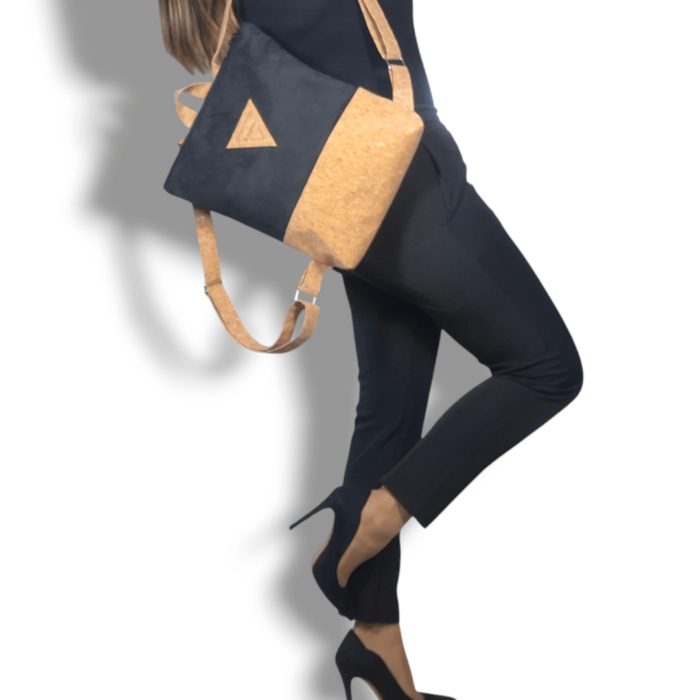 ΣΧΟΙΝΟΥΣΣΑ Χειροποίητη τσάντα πλάτης από φελλό Ανυαφντού Anifantou