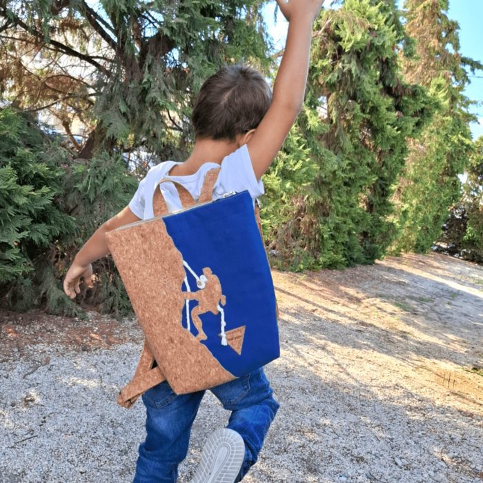 ΑΝΑΡΡΙΧΗΣΗ Χειροποίητο παιδικό σακίδιο πλάτης από φελλό Ανυφαντού Anifantou