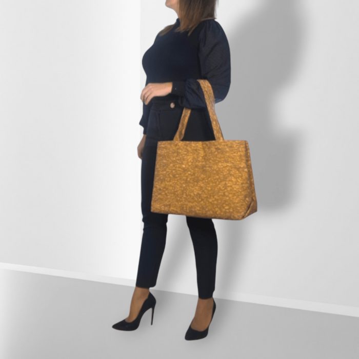 ΣΑΝΤΟΡΙΝΗ Χειροποίητη τσάντα ώμου από φελλό Ανυαφντού Anifantou