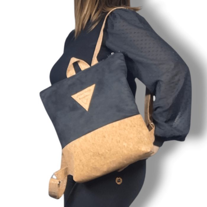 ΣΧΟΙΝΟΥΣΣΑ Χειροποίητη τσάντα πλάτης από φελλό Ανυαφντού Anifantou