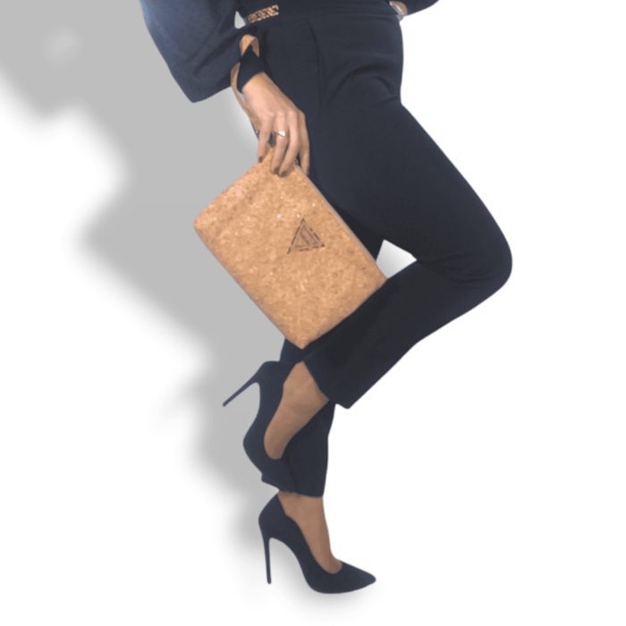 ΠΙΠΕΡΙ Χειροποίητο, τσαντάκι χειρός από φελλό Ανυφαντού Anifantou