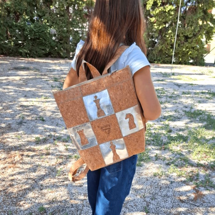 ΣΚΑΚΙ Χειροποίητο παιδικό σακίδιο πλάτης από φελλό Ανυφαντού Anifantou