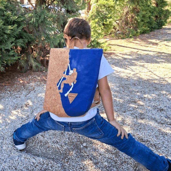 ΑΝΑΡΡΙΧΗΣΗ Χειροποίητο παιδικό σακίδιο πλάτης από φελλό Ανυφαντού Anifantou