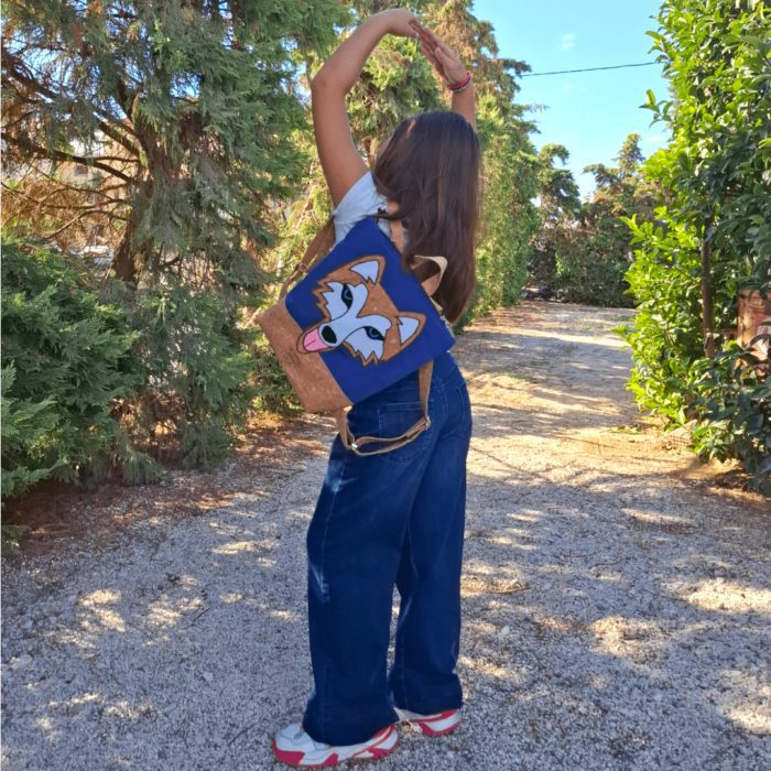 ΧΑΣΚΥ Χειροποίητο παιδικό σακίδιο πλάτης από φελλό Ανυφαντού