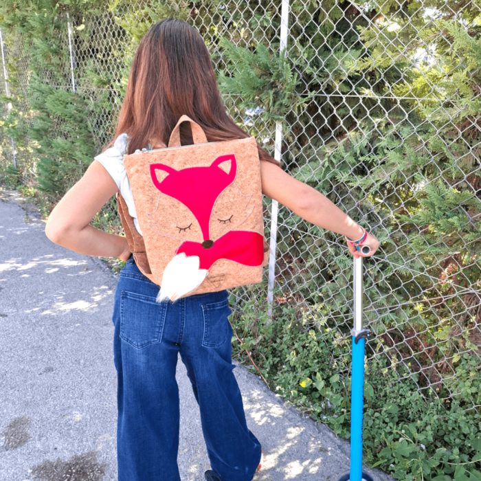 ΑΛΕΠΟΥ Χειροποίητο παιδικό σακίδιο πλάτης από φελλό Ανυφαντού Anifantou