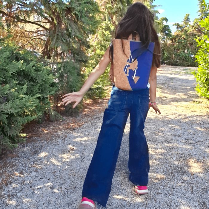 ΑΝΑΡΡΙΧΗΣΗ Χειροποίητο παιδικό σακίδιο πλάτης από φελλό Ανυφαντού Anifantou