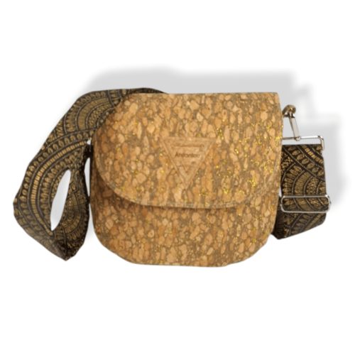 ΘΑΣΟΣ Χειροποίητη τσάντα χιαστί από φελλό Ανυφαντού Anifantou