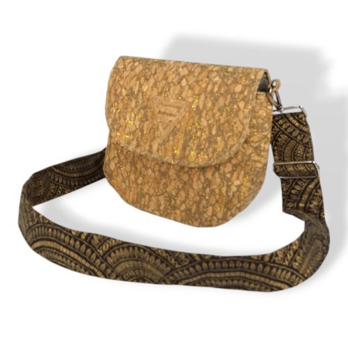 ΘΑΣΟΣ Χειροποίητη τσάντα χιαστί από φελλό Ανυφαντού Anifantou