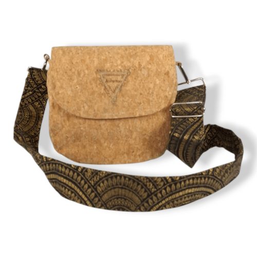 ΣΑΜΟΣ Χειροποίητη τσάντα χιαστί από φελλό Ανυφαντού Anifantou