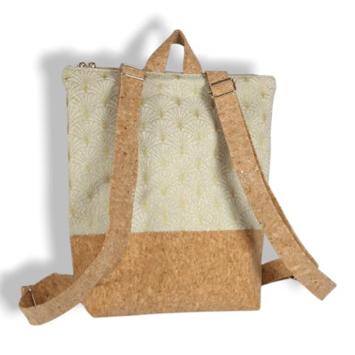 ΦΟΛΕΓΑΝΔΡΟΣ Χειροποίητη τσάντα από φελλό backpack Ανυφαντού Anifantou