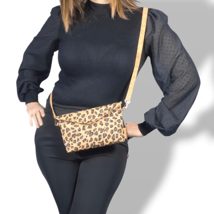 ΙΚΑΡΙΑ Χειροποίητη τσάντα χιαστί από φελλό Ανυφαντού Anifantou