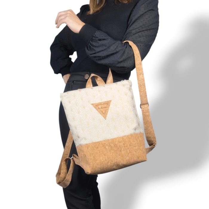 ΦΟΛΕΓΑΝΔΡΟΣ Χειροποίητη τσάντα από φελλό backpack Ανυφαντού Anifantou