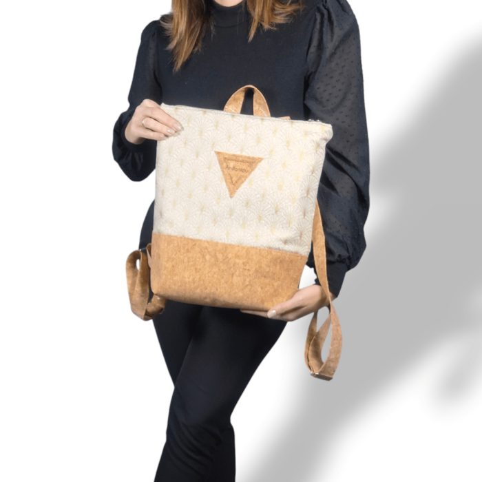 ΦΟΛΕΓΑΝΔΡΟΣ Χειροποίητη τσάντα από φελλό backpack Ανυφαντού Anifantou