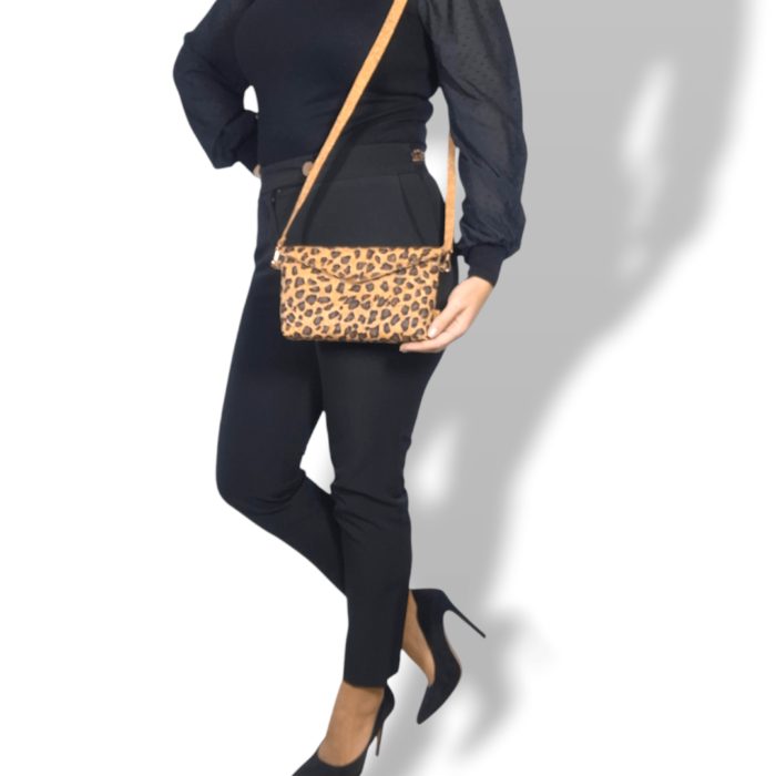 ΙΚΑΡΙΑ Χειροποίητη τσάντα χιαστί από φελλό Ανυφαντού Anifantou