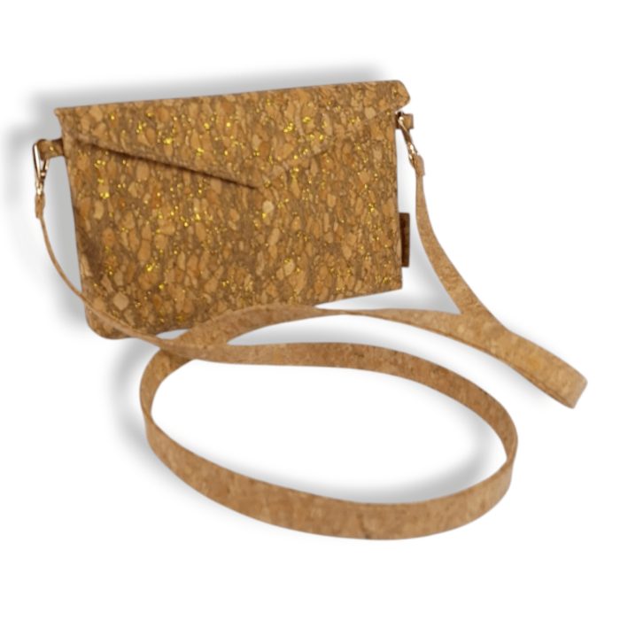 ΦΟΥΡΝΟΙ Χειροποίητη τσάντα χιαστί από φελλό Ανυφαντού Anifantou