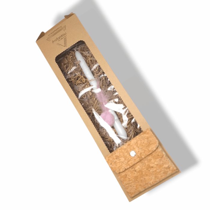 ΛΑΜΠΑΔΑ ΠΟΡΤΟΦΟΛΑΚΙ ΦΥΣΙΚΟΣ ΦΕΛΛΟΣ Χειροποίητο, σετ δώρο Πάσχα - Anifantou