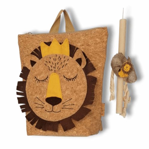 ΛΑΜΠΑΔΑ ΛΙΟΝΤΑΡΙ Χειροποίητο σετ δώρο Πάσχα με τσάντα - Anifantou