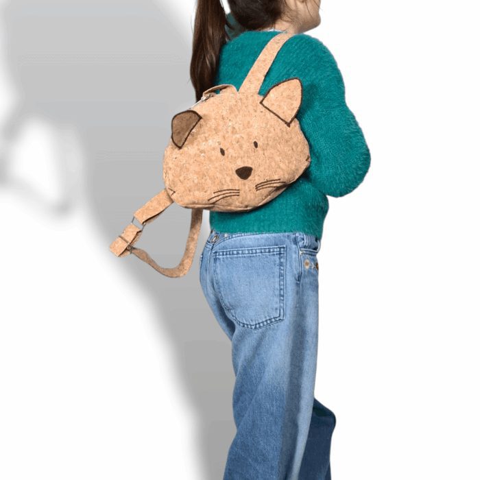ΓΑΤΑ Χειροποίητο, παιδικό σακίδιο πλάτης από φελλό backpack - Anifantou