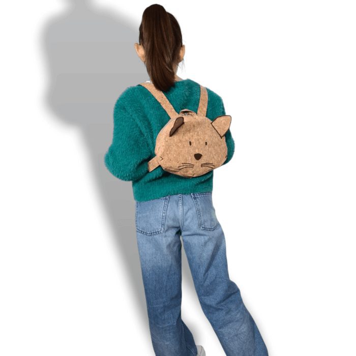 ΓΑΤΑ Χειροποίητο, παιδικό σακίδιο πλάτης από φελλό backpack - Anifantou