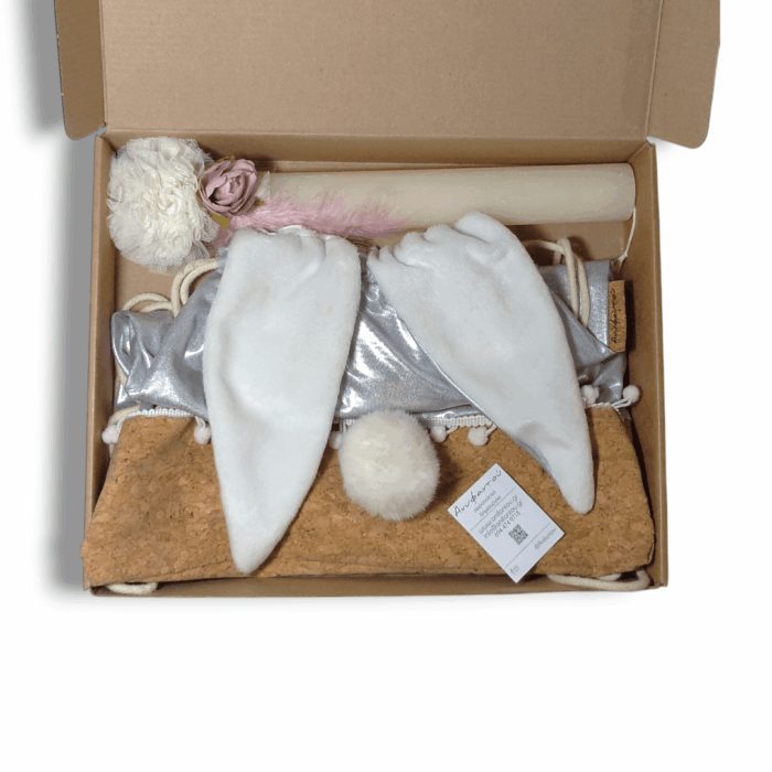 ΛΑΜΠΑΔΑ ΚΟΥΝΕΛΑΚΙ Χειροποίητο σετ δώρο Πάσχα με τσάντα - Anifantou