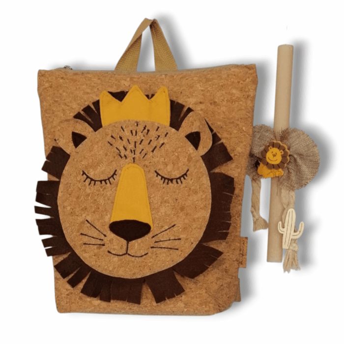 ΛΑΜΠΑΔΑ ΛΙΟΝΤΑΡΙ Χειροποίητο σετ δώρο Πάσχα με τσάντα - Anifantou