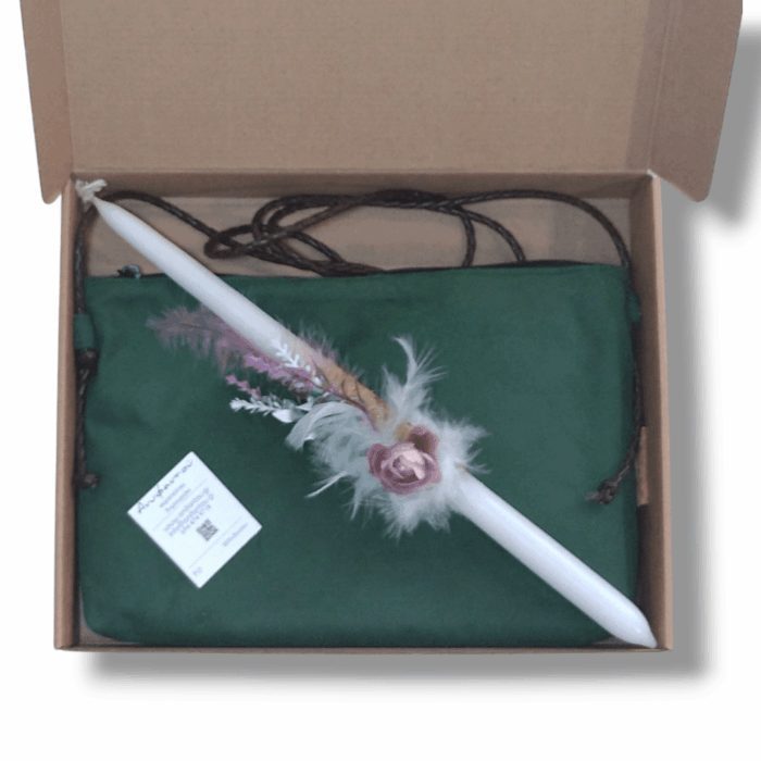 ΛΑΜΠΑΔΑ ΜΕ ΠΡΑΣΙΝΗ ΣΟΥΕΤ ΤΣΑΝΤΑ Χειροποίητο σετ δώρο Πάσχα - Anifantou