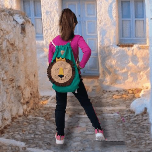 ΛΙΟΝΤΑΡΙ Χειροποίητο, σακίδιο πλάτης - Anifantou