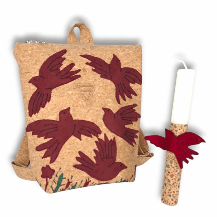 ΛΑΜΠΑΔΑ - ΦΑΣΙΑΝΟΣ Χειροποίητο, σετ δώρο Πάσχα από φελλό - Anifantou