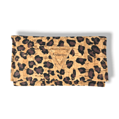 ΠΟΡΤΟΦΟΛΙ ΦΕΛΛΟΣ LEOPARD Χειροποίητο πορτοφόλι - Anifantou