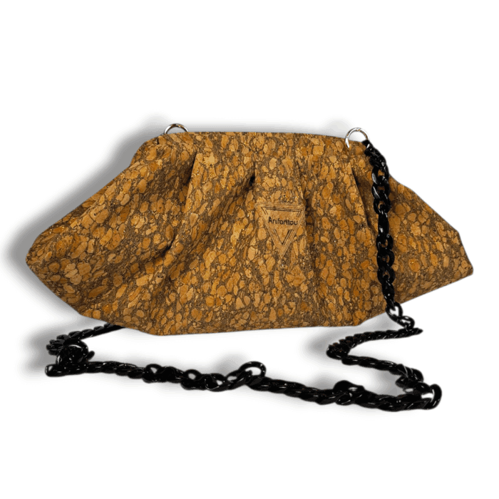 ΚΩΣ Χειροποίητη χιαστή τσάντα από φελλό bucket bag - Anifantou