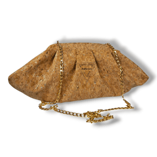 ΟΙΝΟΥΣΣΕΣ Χειροποίητη τσάντα ώμου από φελλό bucket bag - Anifantou