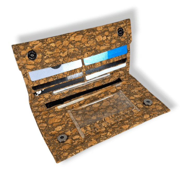 ΠΟΡΤΟΦΟΛΙ ΦΕΛΛΟΣ ΜΕ ΧΡΥΣΑΛΛΙΔΕΣ Χειροποίητο πορτοφόλι - Anifantou