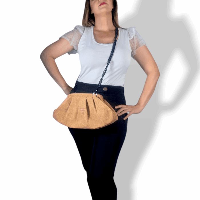 ΚΟΥΦΟΝΗΣΙΑ Χειροποίητη χιαστή τσάντα από φελλό bucket bag - Anifantou