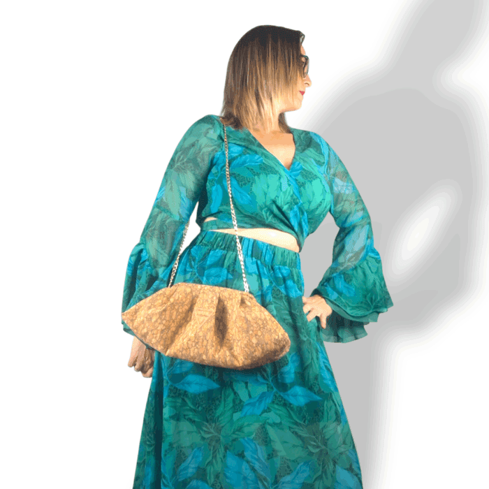 ΣΚΥΡΟΠΟΥΛΑ Χειροποίητη τσάντα ώμου από φελλό - Anifantou