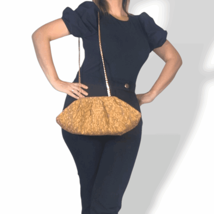 ΣΚΥΡΟΠΟΥΛΑ Χειροποίητη τσάντα ώμου από φελλό - Anifantou