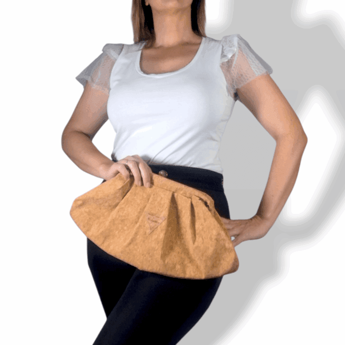 ΚΟΥΦΟΝΗΣΙΑ Χειροποίητη χιαστή τσάντα από φελλό bucket bag - Anifantou