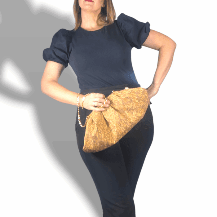 ΣΚΥΡΟΠΟΥΛΑ Χειροποίητη τσάντα ώμου από φελλό - Anifantou