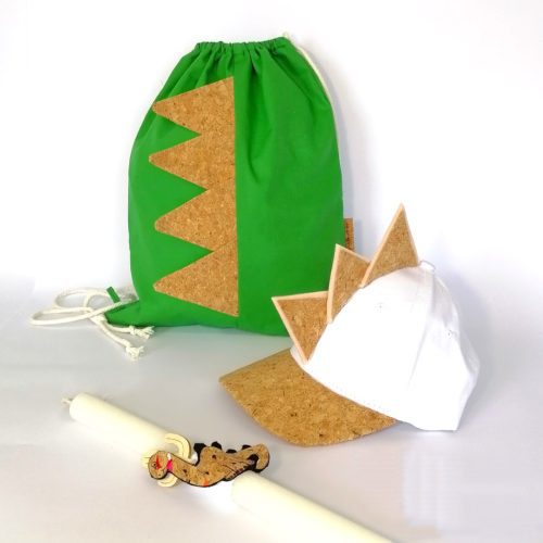 ΛΑΜΠΑΔΑ – ΤΥΡΑΝΝΟΣΑΥΡΟΣ Πασχαλινό δώρο τσάντα και καπέλο