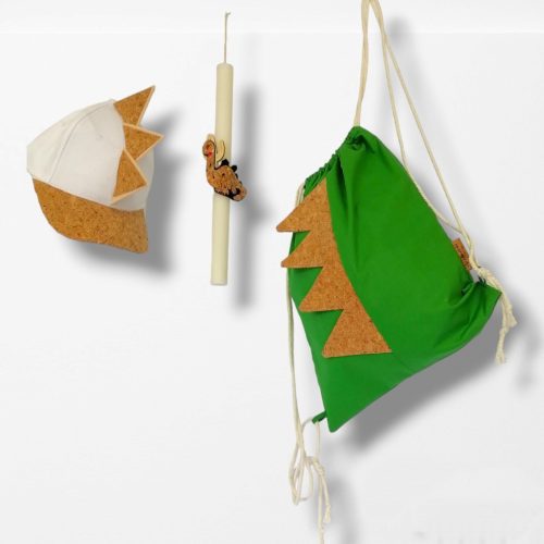 ΛΑΜΠΑΔΑ – ΤΥΡΑΝΝΟΣΑΥΡΟΣ Πασχαλινό δώρο τσάντα και καπέλο