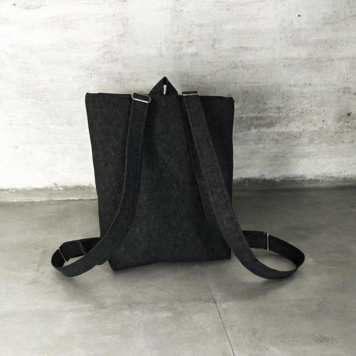 Χειροποίητη τσάντα, backpack, μαύρος φελλός